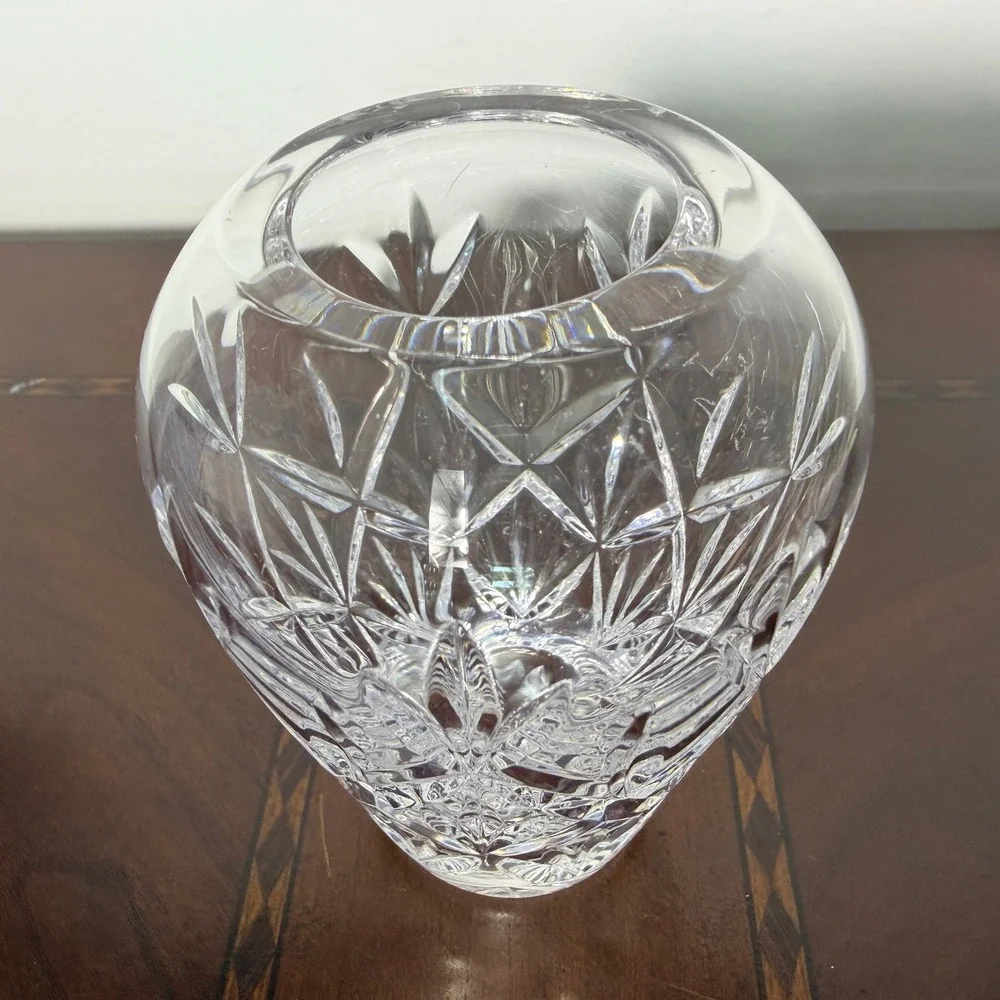 Vintage Signed Tiffany & Co Sybil Cut Crystal Bud Vase 4
